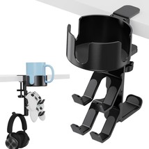 360 Rotating Desk Controller Headphone Holder - Larger Desk Cup Holder W... - £28.67 GBP