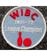 Vintage Bowling Patch -WIBC 1971-72 League Champion - £29.05 GBP
