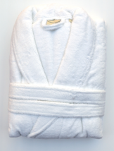 Scandia Down White Large / XLarge Shawl Collar Robe - Cotton Modal - £123.21 GBP