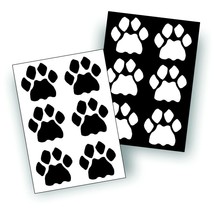 12X Sport Team Cat Paw Print Vinyl Decal Sticker for football team window helmet - £11.05 GBP