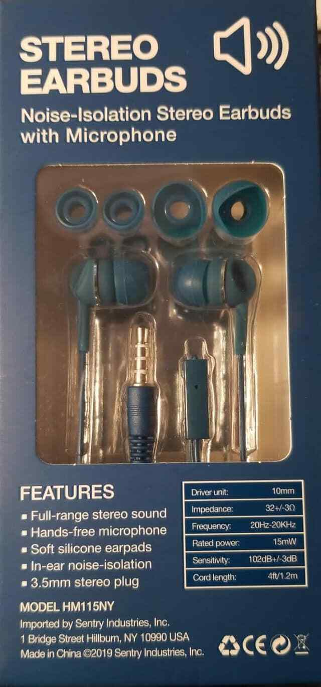 Stereo Earbuds Noise-Isolation Stereo  Earbuds With Microphone  (LOC EC-10) Item image 2
