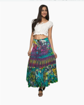 NWT! Boho Hippie Tie Dyed Long Flowing Elastic Waist Skirt Gypsy Festival Grunge - £40.12 GBP