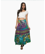 NWT! Boho Hippie Tie Dyed Long Flowing Elastic Waist Skirt Gypsy Festiva... - £38.53 GBP