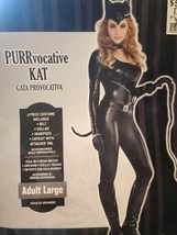 PURRvocative Kat Cat Kitty Animal Costume Dress Up Women&#39;s Adult lg - £15.96 GBP