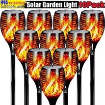 1/2/4/6/8/10pcs Solar Flame Torch Lights Flickering Light Waterproof Garden Deco - £78.89 GBP