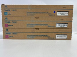 3 OEM Konica Minolta Bizhub C458,C558,C658 CMM Low Yield Toners TN514C,T... - $2,143.61 MXN