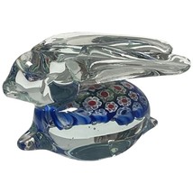 Vintage Murano Glass Sitting Bunny Rabbit Figurine Paperweight Millefior... - $19.87