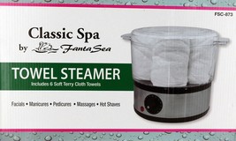 Classic Spa Towel Steamer with 6 Soft Terry Towels by Fanta Sea - $88.10