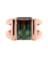14k Rose Gold Custom Bi-Color Genuine Natural Tourmaline Ring Harry Roa ... - $2,107.71