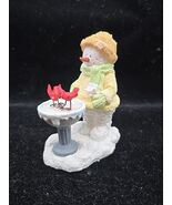 Russ Ice Sculptures Snow Pals no. 21368 Cardinals Bird Bath Winter Snow ... - $305.70 MXN