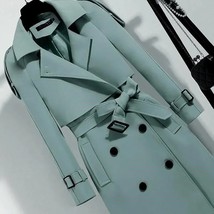 Women&#39;s Long Windproof Trench Coat with Belt - $71.50+
