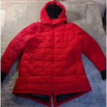 Swiss Tech Puffer Coat Quilted Insulated Hooded Jacket XL Minimalist Casual - $25.74