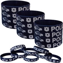 48PCS Police Party Rubber Bracelets Police Baby Shower Birthday Party Fa... - £28.60 GBP