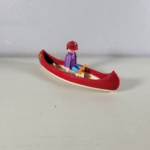 Playmobil Canoe Red and Male Action Figure With Northwest Hat Northwest - $9.99