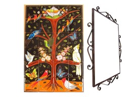 Mexican Talavera High Relief Mural - Pajaros1 - - $228.00
