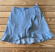 J Crew Mercantile Women’s Denim wrap skirt Size S Blue AP - $21.68
