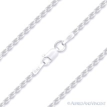Twist-Rope 1.4mm Diamond-Cut Italian Chain Necklace in 925 Italy Sterling Silver - £18.88 GBP+