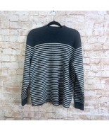 Everlane Merino Striped Crew Sweater Gray and Ivory Size XL - $47.39 CAD