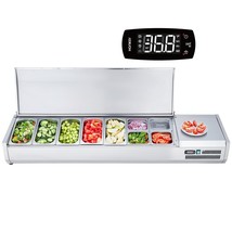 VEVOR Refrigerated Condiment Prep Station, 160 W Countertop Refrigerated Condime - $1,636.44 CAD