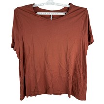 Fabletics Womens Relaxed Fit Rust T-Shirt Size Size 3X - $14.00