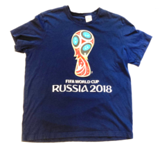Adidas Fifa World Cup Shirt Mens XL Blue 2018 Russia Cotton Soccer Footb... - $11.76
