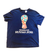 Adidas Fifa World Cup Shirt Mens XL Blue 2018 Russia Cotton Soccer Footb... - £9.24 GBP
