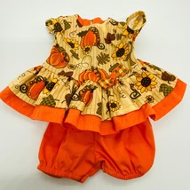 Handmade Orange Yellow 15&quot; Doll Fall Outfit Fits Bitty Baby - €8,25 EUR
