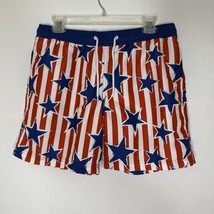 Mad Engine USA Flag Swim Shorts Size M Patriotic Stars Stripes Red Blue ... - $33.05 CAD