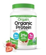 Read Orgain Organic Vegan Protein Powder, Strawberries and Cream 32.4oz - $463.17 MXN