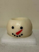 Snowman head round Led Candle with Timer image 2