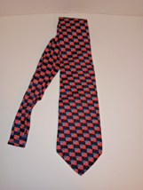 American Traditions Men&#39;s Tie 58&quot; 100% Imported Silk Made in USA Flag 3.75&quot; Wide - £6.17 GBP