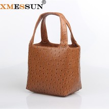 XMESSUN Ostrich Pattern Bucket Bags For Women 2022 Trendy Tote Bag Brand Designe - £53.21 GBP