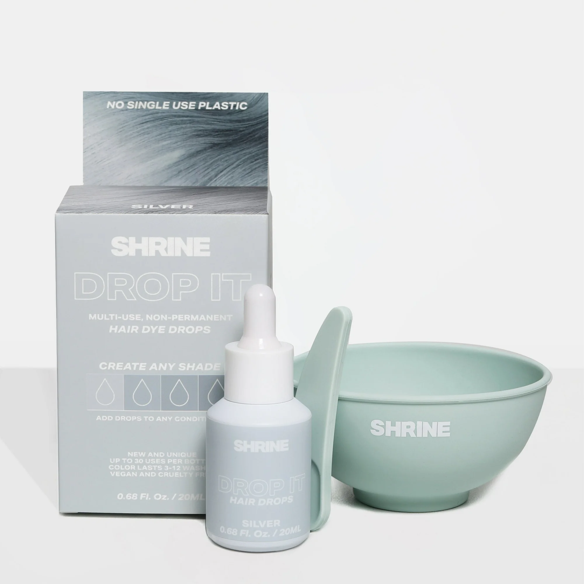 SHRINE DROP IT Silver Toning Drops - Semi-Permanent Hair Toner Color | NEW