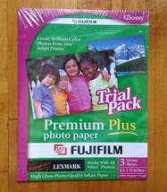 Fujifilm Photo Paper 3 Sheets Inkjet Printer 8 X 11 High Gloss Brilliant White - £7.86 GBP