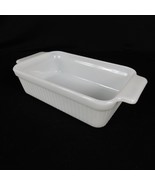 VTG Anchor Hocking Fire King 1 Quart Loaf Pan #1409 Milk Glass Ribbed Ov... - $21.86 CAD