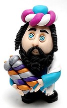 Jewish Figure Made of Clay Hand Made Art Designed - $27.34
