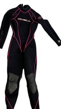 O&#39;Neill Womens Rubber 3/2 Wetsuit Size 4 Long Sleeve Style 9428 Black Pink - £33.44 GBP