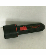 Vintage eveready plastic flashlight black with red lettering sold as is ... - $362.29 MXN