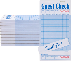 DGBDPACK Guest Check Pads EP-3632-1 (10 Pads), Total 500 Blue Waitress Notepad,  - £14.49 GBP