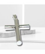 925 Sterling Silver Cross Pendant | White Gold Plated | Unisex High Polish - $88.11