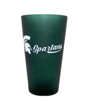 Michigan State Spartans NCAA Team Color Frosted Beer Pint Glass Cup 16 oz Green - £17.20 GBP