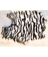 ZEBRA DESIGN GENUINE RABBIT SKIN new solf tan hide fur pelt craft skins ... - $9.49