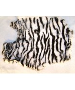 ZEBRA DESIGN GENUINE RABBIT SKIN new solf tan hide fur pelt craft skins ... - £7.49 GBP