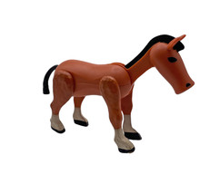 Vintage Fisher Price Little People Brown Horse Pony Farm Hong Kong - £12.60 GBP