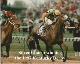 1997 - SILVER CHARM winning the Kentucky Derby - Color Close Up - 10&quot; x 8&quot; - £15.72 GBP