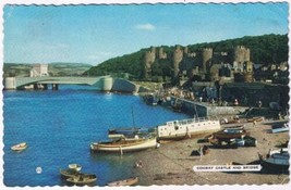 United Kingdom UK Postcard Conway Castle &amp; Bridge Bamforth - £2.31 GBP