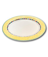 Villeroy &amp; Boch Oval Platter 16 inch Serving Twist Alea Limone Porcelain... - $108.85