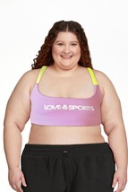 Love &amp; Sports Women’s Kiki Colorblocked Sports Bra Lilac - Size XXXL (22) - £7.98 GBP