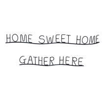 Elegant Metal Sentiment Décor Set - &quot;Home Sweet Home&quot; &amp; &quot;Gather Here&quot; - $37.95