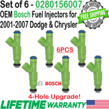 OEM x6 Bosch 4-Hole Upgrade Fuel Injectors for 2001-07 Dodge Grand Caravan 3.3L - £95.94 GBP